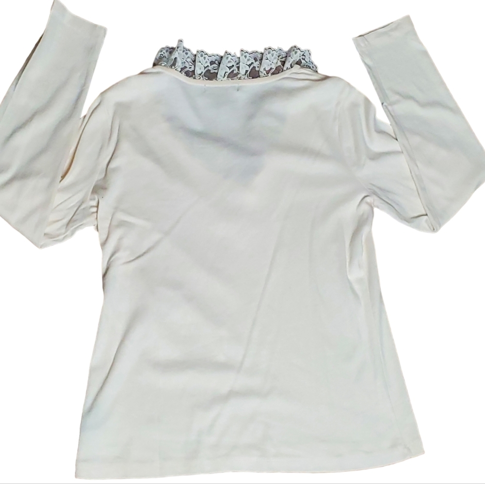 Ralph Lauren V-neck Long Sleeve Top Size Large - Picture 2 of 6